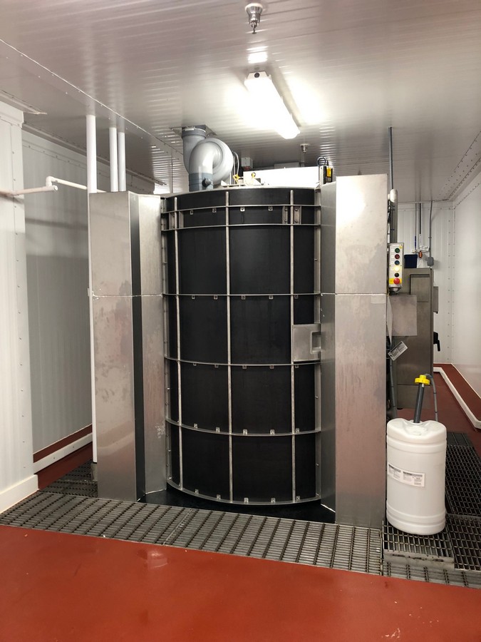 Cretel rack and trolley washer fish processing industry