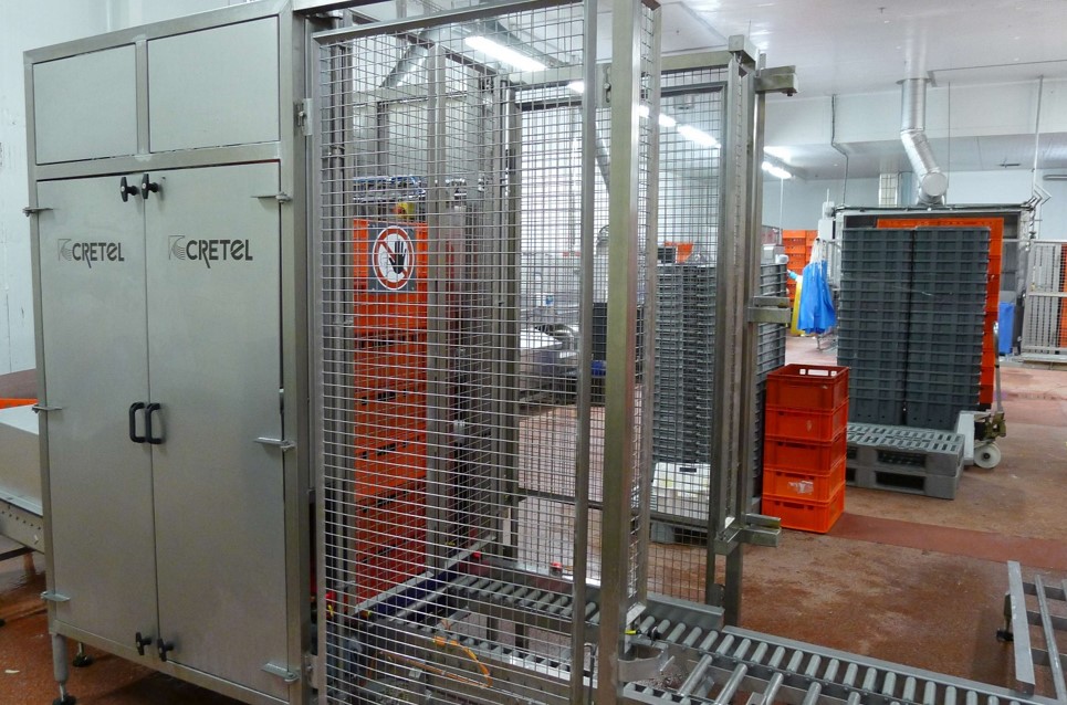 Cretel material handling in the field destacking